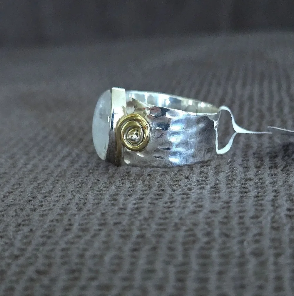 ✨️HP✨️ Shivam Rainbow🌈 Moonstone🌙 Statement Ring💍 - NWT